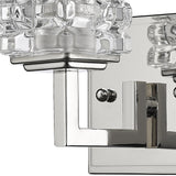 Silver Wall Light with Crystal Shade