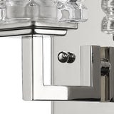 Silver Wall Light with Crystal Shade