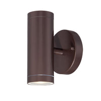 Bronze LED Two Light Can Shape Wall Sconce