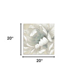 20" Soft Winter Flower in Bloom Canvas Wall Art