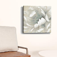 20" Soft Winter Flower in Bloom Canvas Wall Art