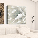 20" Soft Winter Flower in Bloom Canvas Wall Art