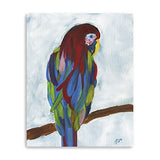 Small Bright and Tropical Parrot Canvas Wall Art