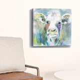 20" Watercolor Cow Canvas Wall Art