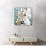 20" Whimsical Horse Canvas Wall Art