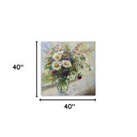 20" Pretty Vase of Flowers Canvas Wall Art