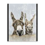 24" Cute Donkeys Canvas Wal Art