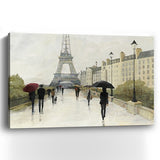 24" Parisian Rainy Day Canvas Wall Art