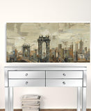 24" Vintage Inspired NYC city skyline Canvas Wall Art