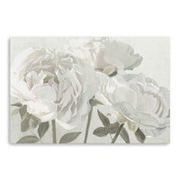 24" Neutral Flowers in Bloom Canvas Wall Art