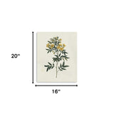 20" Singular Yellow Blossom Branch Canvas Wall Art