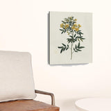20" Singular Yellow Blossom Branch Canvas Wall Art
