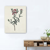 20" Singular Red Blossom Branch Canvas Wall Art