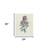 20" Singular Purple Blossom Branch Canvas Wall Art