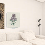 20" Singular Purple Blossom Branch Canvas Wall Art