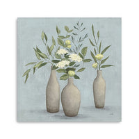 20" Bohemian Flowers in Ceramic Vases Canvas Wall Art