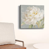 20" Angelic White Peony Flower Canvas Wall Art