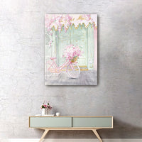 24" Pretty Pastel Pink Paris Canvas Wall Art