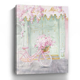 24" Pretty Pastel Pink Paris Canvas Wall Art