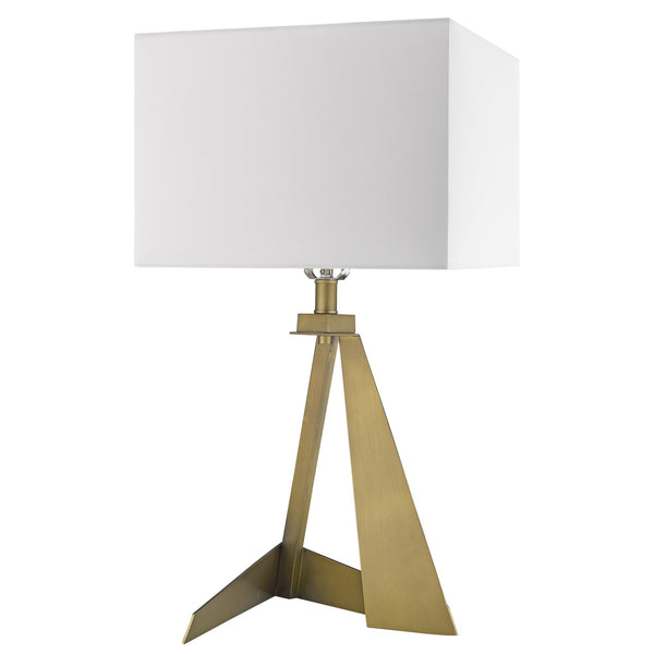 Stratos 1-Light Aged Brass Table Lamp