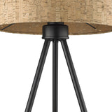 Matte Black and Beige Table Lamp