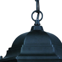 Matte Black Domed Lantern Hanging Light