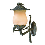 Avian 3-Light Black Coral Wall Light With Champagne Glass