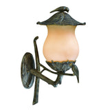 Avian 3-Light Black Coral Wall Light With Champagne Glass
