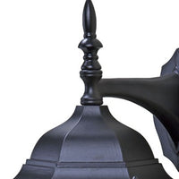 XL Matte Black Frosted Glass Swing Arm Wall Light