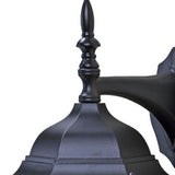 XL Matte Black Frosted Glass Swing Arm Wall Light