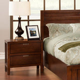 Cappuccino Contempo Wooden Two Drawer Nightstand