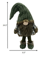 Dark Green and Plaid Fabric Gnome