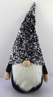24" Glittery Black and White Sparkle Gnome