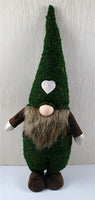 Topiary Dark Green and Brown Standing Gnome