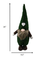 Topiary Dark Green and Brown Standing Gnome