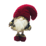 Big Red Fur Hat Cheetah Coat Gnome