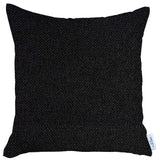 Black Modern Textured Throw Pillow