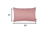 Set of 2 Pale Pink Modern Lumbar Throw Pillows