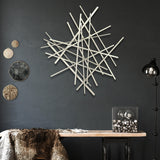 Silver Rod Abstract Wall Decor
