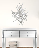 Silver Rod Abstract Wall Decor
