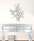 Silver Rod Abstract Wall Decor