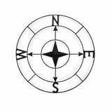 Black Metal Compass Shaped Wall Decor