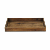 Minimalist Dark Brown Wooden Tray