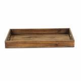 Minimalist Dark Brown Wooden Tray