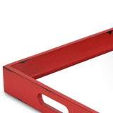 Red Wooden Mirrored Serving Tray