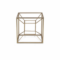 Jumbo Metal 3D Cube Decorative Sculpture