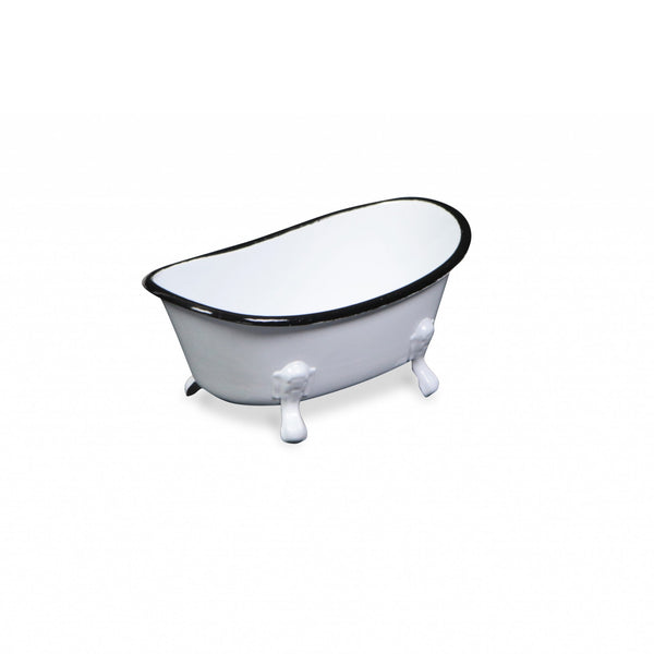 Petite White Bathtub Decorative Sculpture