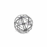 Petite Black Metal Wire Ball Decorative Sculpture