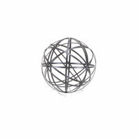 Petite Black Metal Wire Ball Decorative Sculpture