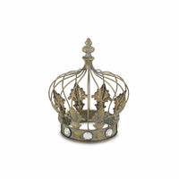 Vintage Look Bronze Crown Jewel Sculpture